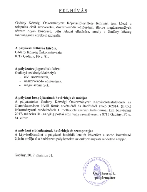 palyazat gadany 20170301